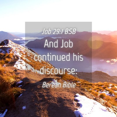 Picture 04 - Job 29:1 BSB - And Job continued his - Bible Verse Picture