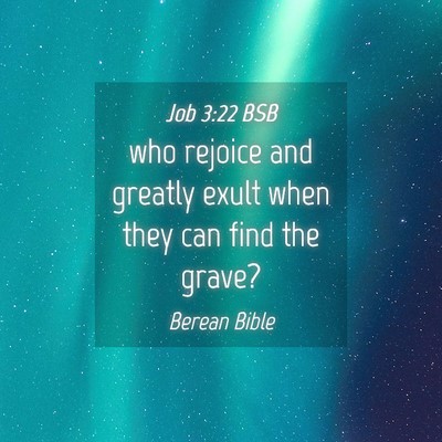 Picture 04 - Job 3:22 BSB - who rejoice and greatly exult when they can find - Bible Verse Picture
