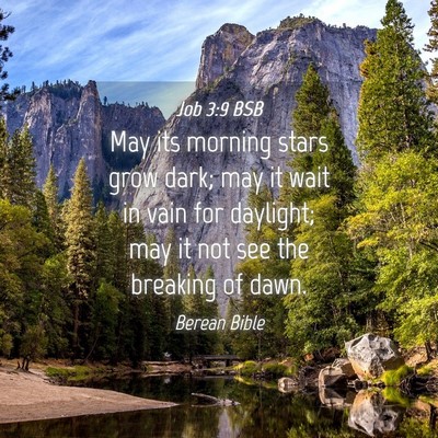 Picture 04 - Job 3:9 BSB - May its morning stars grow dark; may it wait in - Bible Verse Picture