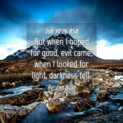 Picture 04 - Job 30:26 BSB - But when I hoped for good, evil came; when I - Bible Verse Picture