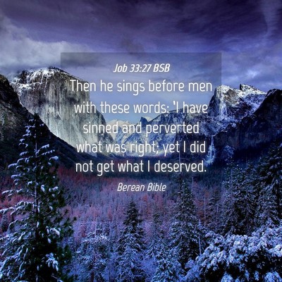 Picture 04 - Job 33:27 BSB - Then he sings before men with these words: ‘I - Bible Verse Picture