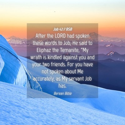 Picture 04 - Job 42:7 BSB - After the LORD had spoken these words to Job, He - Bible Verse Picture