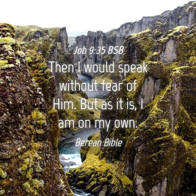 Picture 04 - Job 9:35 BSB - Then I would speak without fear of Him. But as it - Bible Verse Picture