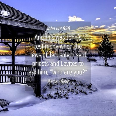 Picture 04 - John 1:19 BSB - And this was John’s testimony when the Jews of - Bible Verse Picture