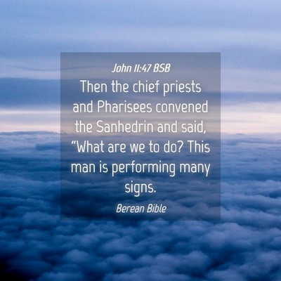 Picture 04 - John 11:47 BSB - Then the chief priests and Pharisees convened the - Bible Verse Picture