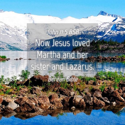 Picture 04 - John 11:5 BSB - Now Jesus loved Martha and her sister and - Bible Verse Picture