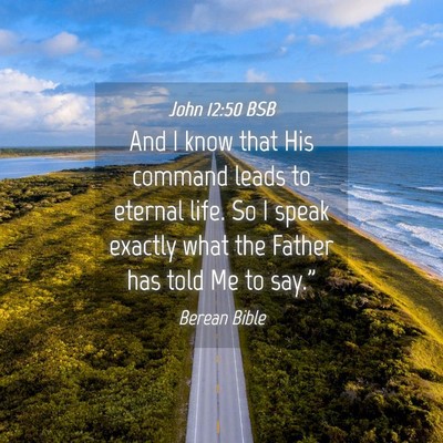 Picture 04 - John 12:50 BSB - And I know that His command leads to eternal - Bible Verse Picture