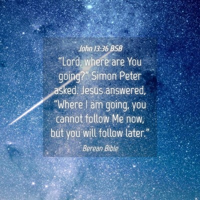 Picture 04 - John 13:36 BSB - “Lord, where are You going?” Simon Peter - Bible Verse Picture