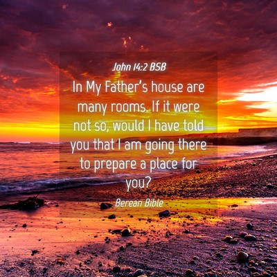 Picture 04 - John 14:2 BSB - In My Father’s house are many rooms. If it were - Bible Verse Picture