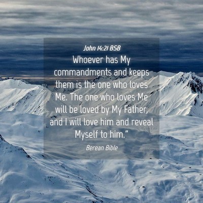 Picture 04 - John 14:21 BSB - Whoever has My commandments and keeps them is the - Bible Verse Picture