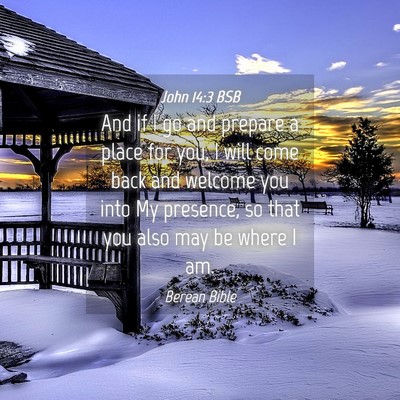 Picture 04 - John 14:3 BSB - And if I go and prepare a place for you, I will - Bible Verse Picture