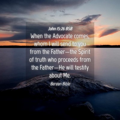 Picture 04 - John 15:26 BSB - When the Advocate comes, whom I will send to you - Bible Verse Picture