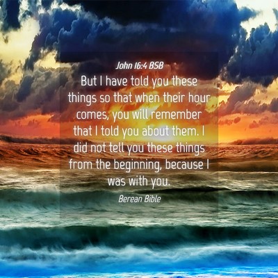 Picture 04 - John 16:4 BSB - But I have told you these things so that when - Bible Verse Picture