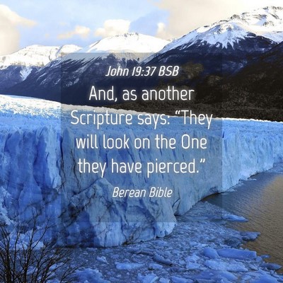 Picture 04 - John 19:37 BSB - And, as another Scripture says: “They will look - Bible Verse Picture