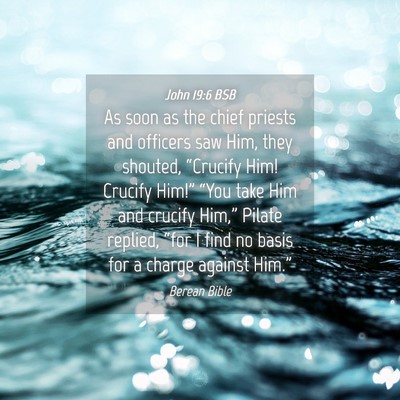 Picture 04 - John 19:6 BSB - As soon as the chief priests and officers saw - Bible Verse Picture