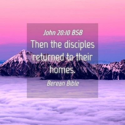 Picture 04 - John 20:10 BSB - Then the disciples returned to their - Bible Verse Picture