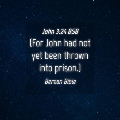 Picture 04 - John 3:24 BSB - (For John had not yet been thrown into - Bible Verse Picture