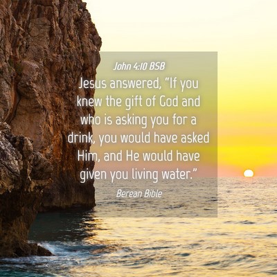 Picture 04 - John 4:10 BSB - Jesus answered, “If you knew the gift of God - Bible Verse Picture