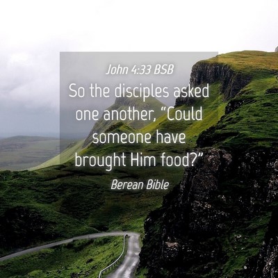 Picture 04 - John 4:33 BSB - So the disciples asked one another, “Could - Bible Verse Picture