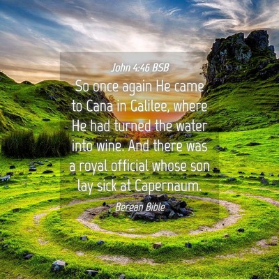 Picture 04 - John 4:46 BSB - So once again He came to Cana in Galilee, where - Bible Verse Picture