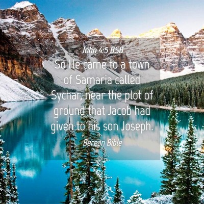 Picture 04 - John 4:5 BSB - So He came to a town of Samaria called Sychar, - Bible Verse Picture