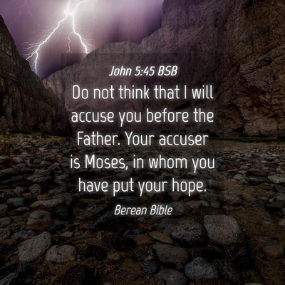 Picture 04 - John 5:45 BSB - Do not think that I will accuse you before the - Bible Verse Picture