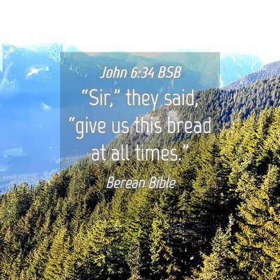 Picture 04 - John 6:34 BSB - “Sir,” they said, “give us this bread at - Bible Verse Picture