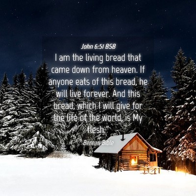 Picture 04 - John 6:51 BSB - I am the living bread that came down from heaven. - Bible Verse Picture