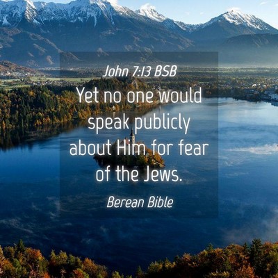 Picture 04 - John 7:13 BSB - Yet no one would speak publicly about Him for - Bible Verse Picture