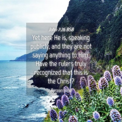 Picture 04 - John 7:26 BSB - Yet here He is, speaking publicly, and they are - Bible Verse Picture