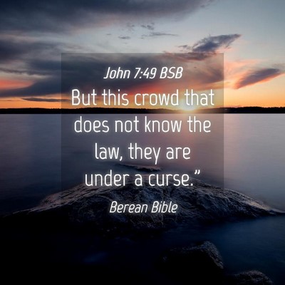 Picture 04 - John 7:49 BSB - But this crowd that does not know the law, they - Bible Verse Picture