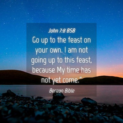 Picture 04 - John 7:8 BSB - Go up to the feast on your own. I am not going up - Bible Verse Picture
