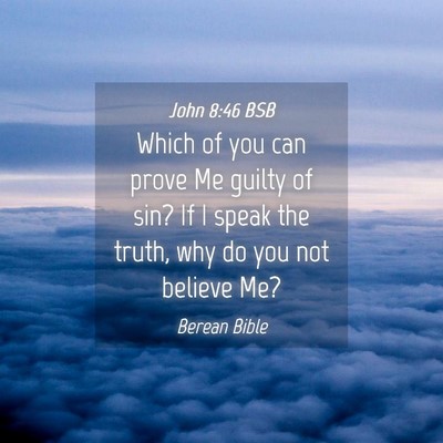 Picture 04 - John 8:46 BSB - Which of you can prove Me guilty of sin? If I - Bible Verse Picture