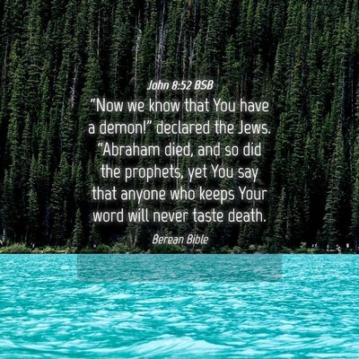 Picture 04 - John 8:52 BSB - “Now we know that You have a demon!” declared - Bible Verse Picture
