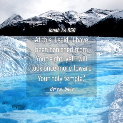 Picture 04 - Jonah 2:4 BSB - At this, I said, ‘I have been banished from - Bible Verse Picture