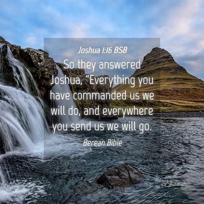 Picture 04 - Joshua 1:16 BSB - So they answered Joshua, “Everything you have - Bible Verse Picture