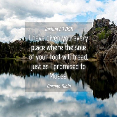 Picture 04 - Joshua 1:3 BSB - I have given you every place where the sole of - Bible Verse Picture