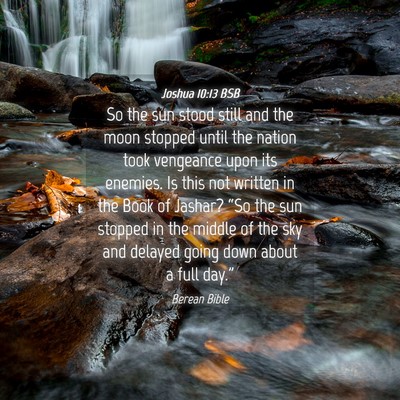Picture 04 - Joshua 10:13 BSB - So the sun stood still and the moon stopped until - Bible Verse Picture