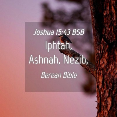 Picture 04 - Joshua 15:43 BSB - Iphtah, Ashnah, - Bible Verse Picture