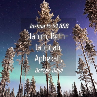 Picture 04 - Joshua 15:53 BSB - Janim, Beth-tappuah, - Bible Verse Picture