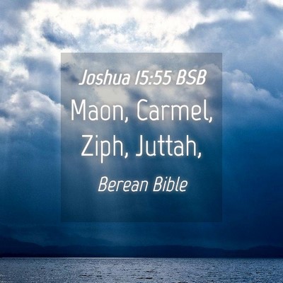 Picture 04 - Joshua 15:55 BSB - Maon, Carmel, Ziph, - Bible Verse Picture