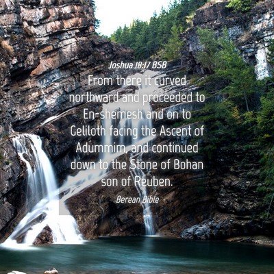 Picture 04 - Joshua 18:17 BSB - From there it curved northward and proceeded to - Bible Verse Picture