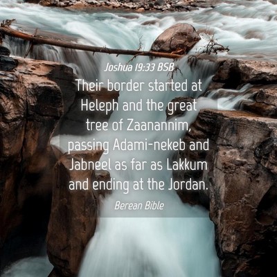 Picture 04 - Joshua 19:33 BSB - Their border started at Heleph and the great tree - Bible Verse Picture