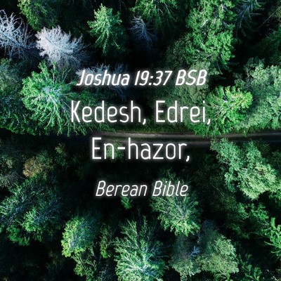 Picture 04 - Joshua 19:37 BSB - Kedesh, Edrei, - Bible Verse Picture