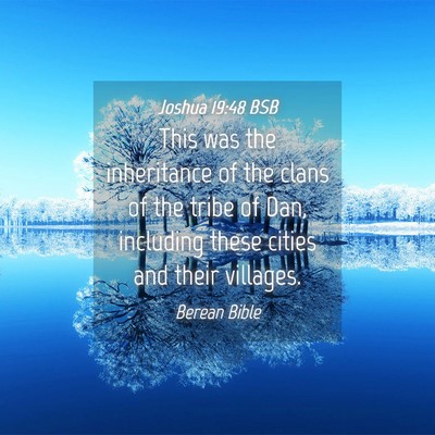 Picture 04 - Joshua 19:48 BSB - This was the inheritance of the clans of the - Bible Verse Picture