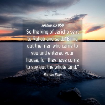Picture 04 - Joshua 2:3 BSB - So the king of Jericho sent to Rahab and said, - Bible Verse Picture
