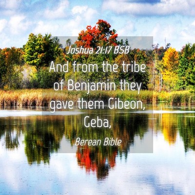 Picture 04 - Joshua 21:17 BSB - And from the tribe of Benjamin they gave them - Bible Verse Picture