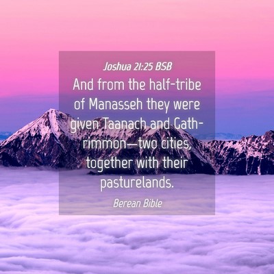 Picture 04 - Joshua 21:25 BSB - And from the half-tribe of Manasseh they were - Bible Verse Picture