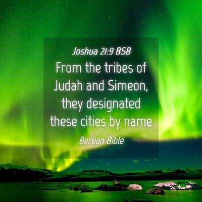 Picture 04 - Joshua 21:9 BSB - From the tribes of Judah and Simeon, they - Bible Verse Picture