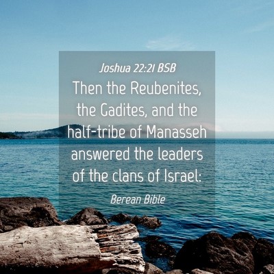 Picture 04 - Joshua 22:21 BSB - Then the Reubenites, the Gadites, and the - Bible Verse Picture